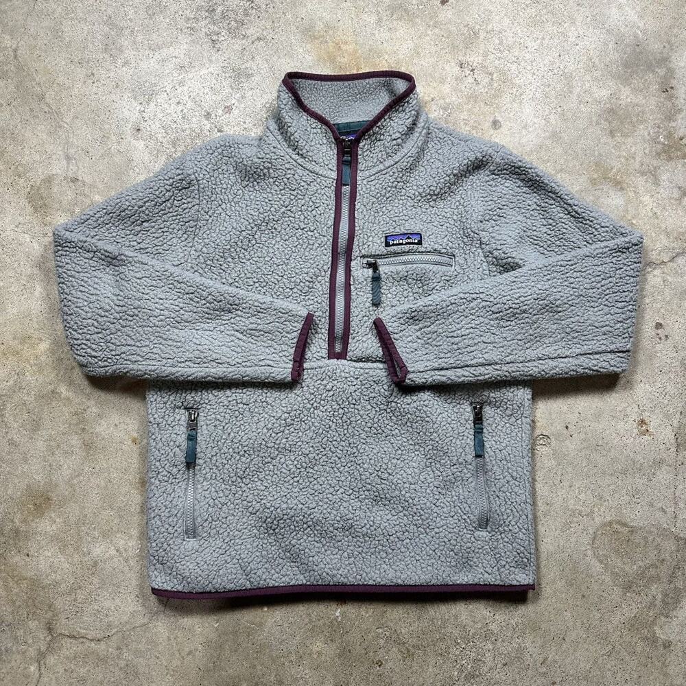 Grey Patagonia 1/4 Quarter Zip Outdoor Fleece Size M